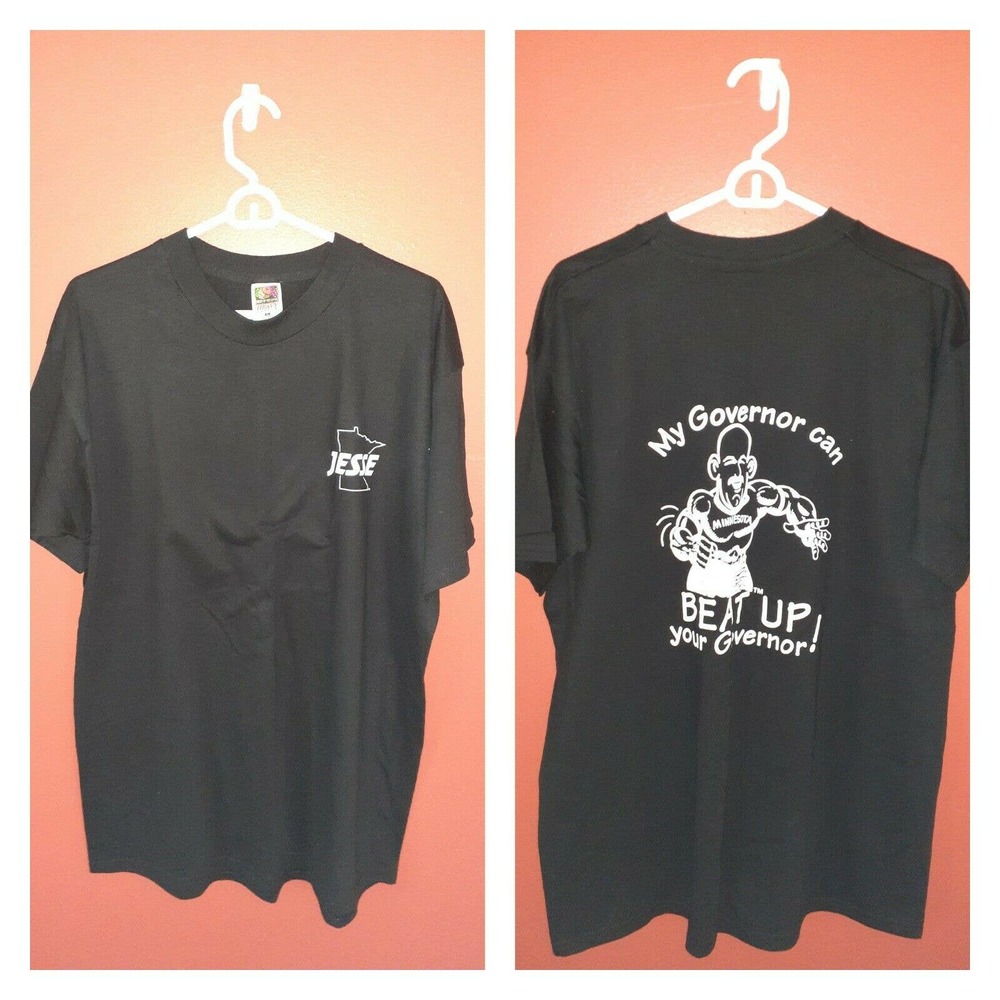 Vintage Jesse Ventura Minnesota Governor Men's Black T-Shirt - Size XLarge